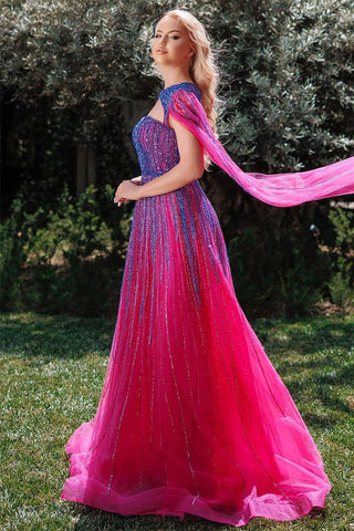 Runway Evening Beaded Maxi Dress - By Baano