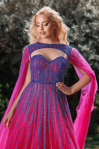 Runway Evening Beaded Maxi Dress - By Baano