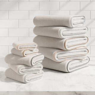 Cotton Border-Stitched 6-Piece Towel Set - Valery Collection Great Bay Home