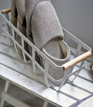 Storage Basket - Small - Steel + Wood - By Baano