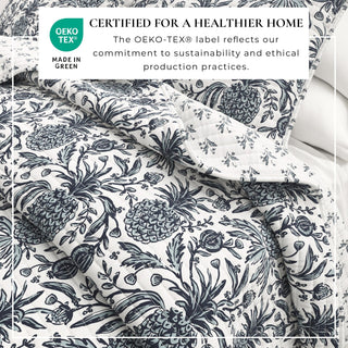 Coastal Printed Cotton Quilt Set - Bernice Collection Great Bay Home