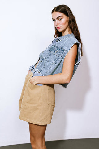 CLAIM TO FAME DENIM VEST - By Baano