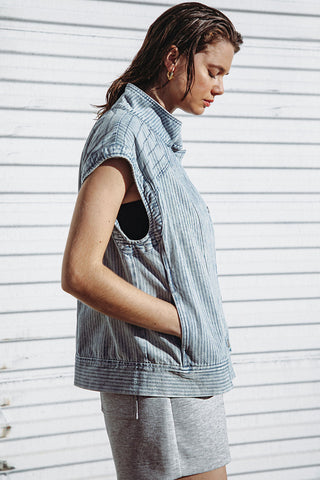 LATE SUMMER NIGHTS DENIM VEST - By Baano