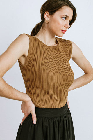 SET THE PACE KNIT TOP - By Baano