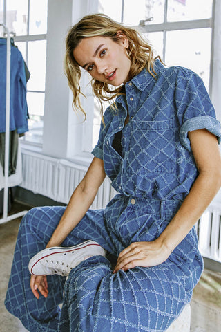 IT'S A SECRET DENIM TOP - By Baano