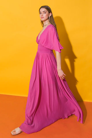 YOU FOUND MY HEART WOVEN MAXI DRESS - By Baano