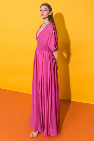 YOU FOUND MY HEART WOVEN MAXI DRESS - By Baano