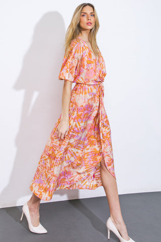 MOST WONDERFUL TIME WOVEN MIDI DRESS - By Baano