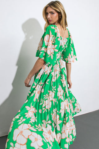 MESSAGE IN A BOTTLE WOVEN MIDI DRESS - By Baano