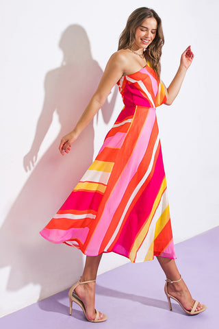 SWEETEN THE DAY WOVEN MIDI DRESS - By Baano