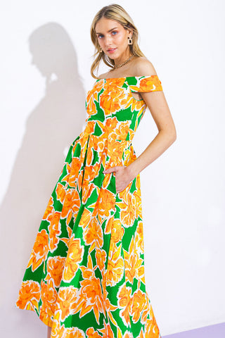 WHERE I WANT TO BE TWILL MIDI DRESS - By Baano