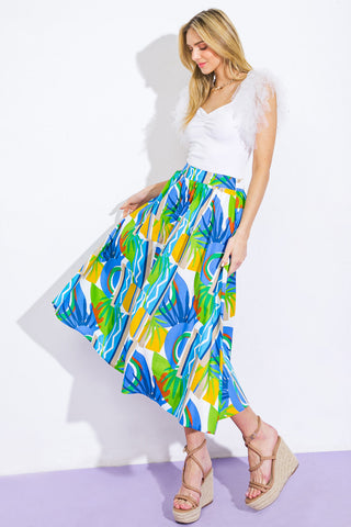 ARE WE THERE YET WOVEN MIDI SKIRT - By Baano