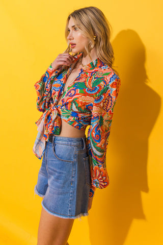 MY HAPPY PLACE WOVEN TOP - By Baano