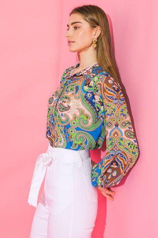 IN A GOOD PLACE WOVEN TOP - By Baano