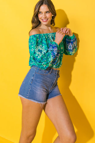 SEND MY LOVE WOVEN TOP - By Baano