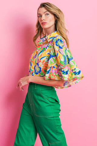 READY TO GET AWAY WOVEN TOP - By Baano