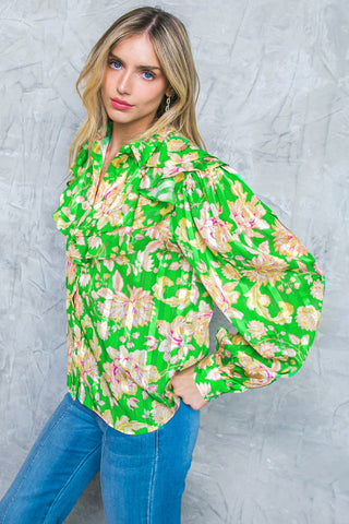 STUCK ON AN ISLAND WOVEN TOP - By Baano