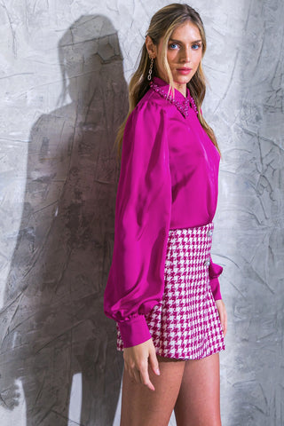 EVERYONE'S DESIRE SATIN TOP - By Baano