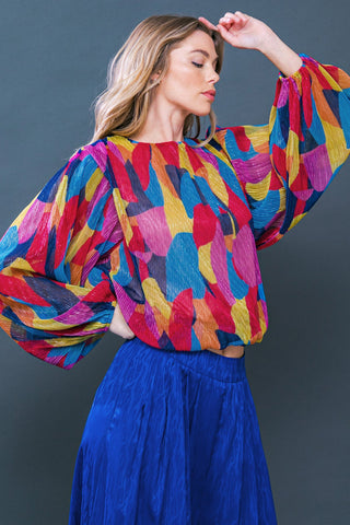 FEELING DELIGHTFUL WOVEN TOP - By Baano