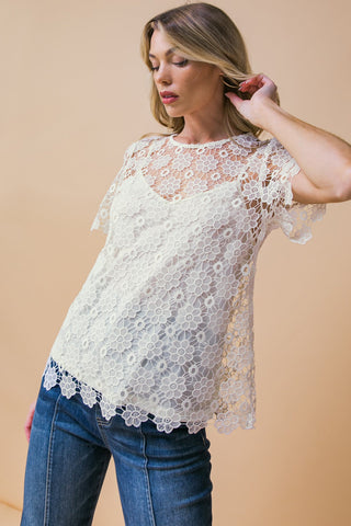 MELT MY HEART LACE TOP - By Baano