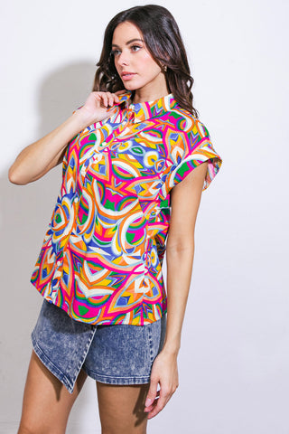 BEAUTIFUL BEGINNINGS WOVEN TOP - By Baano