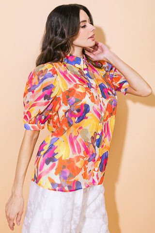 I CROSS MY HEART WOVEN TOP - By Baano