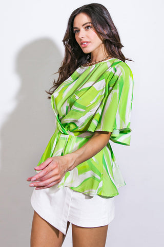 EASY TO SAY WOVEN TOP - By Baano