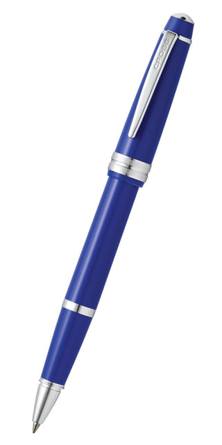 Bailey Light™ Polished Blue Resin Rollerball Pen - By Baano