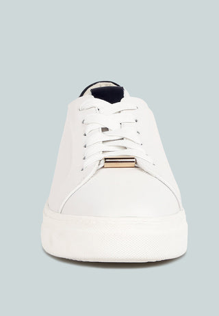 Schick Lace Up Leather Sneakers