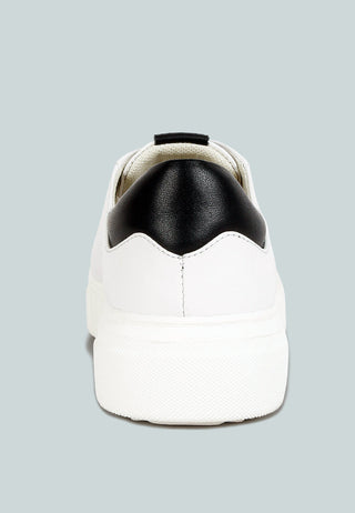 Schick Lace Up Leather Sneakers