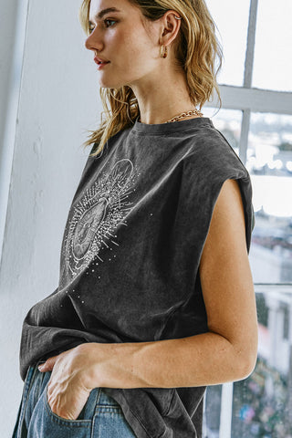 MY OWN PLANS WASHED KNIT TOP - By Baano