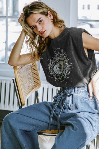 MY OWN PLANS WASHED KNIT TOP - By Baano