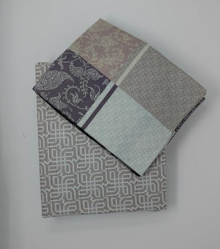 DaDa Bedding Jacquard Grey Floral Paisley Flat Sheet & Pillow Cases Set (FS8222)