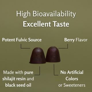 Himalayan Shilajit Gummies with Black Seed Oil - By Baano