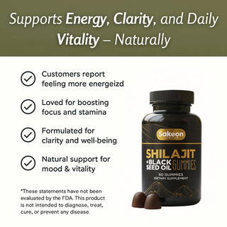 Himalayan Shilajit Gummies with Black Seed Oil - By Baano