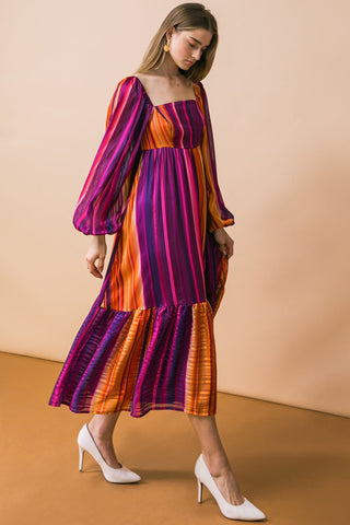 EVERYTHING YOU NEEDED WOVEN MIDI DRESS - By Baano