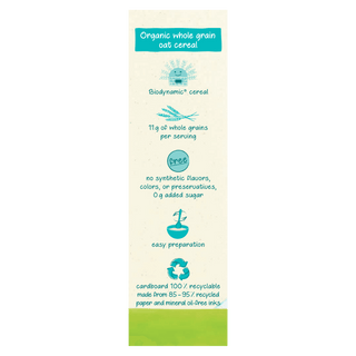 Holle Organic Whole Grain Oat Cereal - 6 Pack