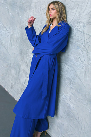 BOSS BABE WOVEN TRENCH COAT - By Baano