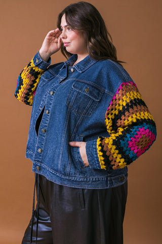 FESTIVAL WEAVE WASHED DENIM JACKET