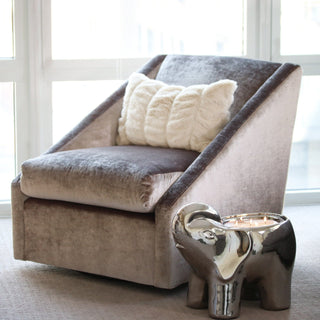 Silver Grand Elephant Candle - By Baano