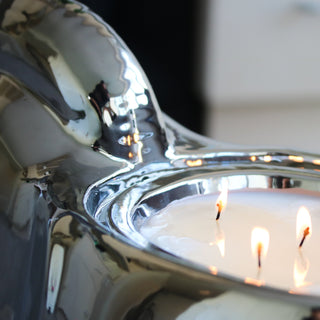 Silver Grand Elephant Candle - By Baano