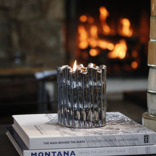 Silver Sagano Candle - By Baano