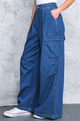 ALL THE BUZZ WASHED DENIM PANTS - By Baano