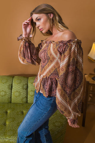BOHO RAINBOW WOVEN TOP - By Baano