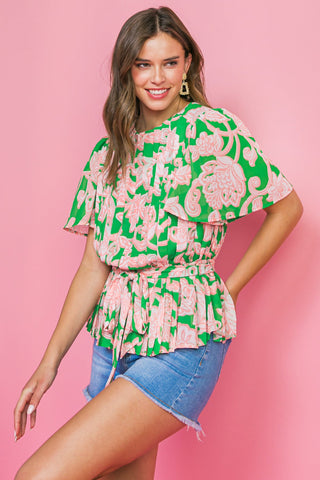 WITH YOU FOREVER WOVEN TOP - By Baano