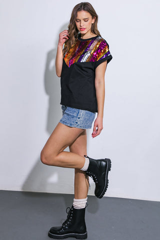 HOW I'M FEELING BLACK KNIT TOP - By Baano