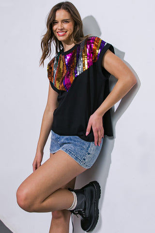 HOW I'M FEELING BLACK KNIT TOP - By Baano