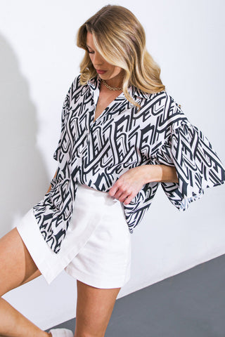 PRETTY ON POINT WOVEN TOP - By Baano