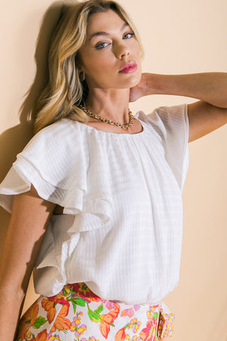 WAVE WHISPERS WOVEN TOP - By Baano