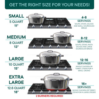 Oval Dutch Oven with Lid - 10 Quart (15 Inch) - By Baano